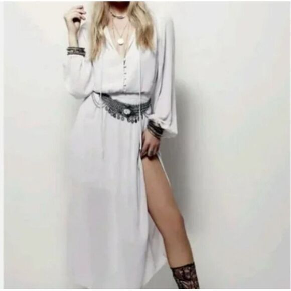 Free People Dresses & Skirts - Free people lilac long sleeve maxi dress size M